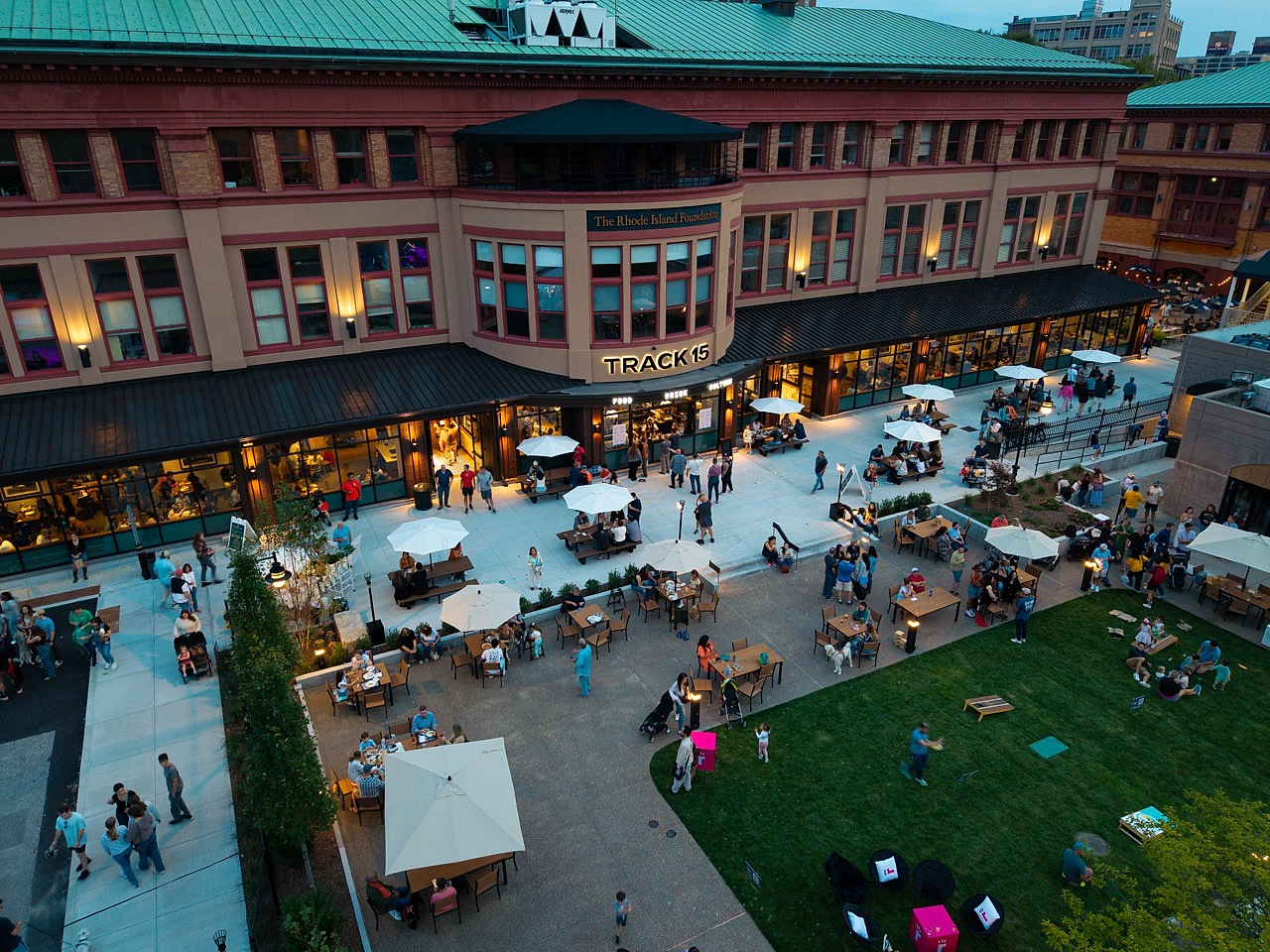Outdoor event at Track 15 in Providence