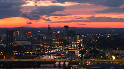 Providence at dusk